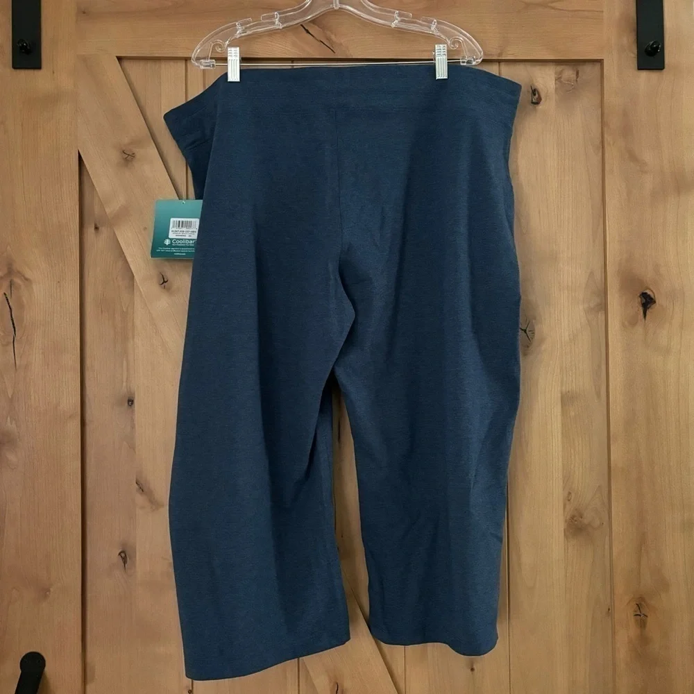 COOLIBAR Windley Beach Capris Denim Blue Heather Size 2X UPF 50+ Sun Protection